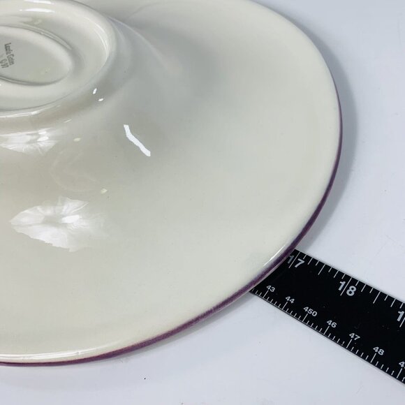 Laurie Gates Oval Serving Bowl Heavy Ceramic Hand Painted Vegetable Checkerboard - Picture 10 of 12